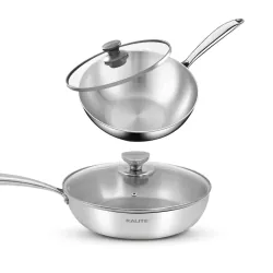 🍳✨ BỘ 2 CHẢO INOX KALITE DUAL LUX – SANG TRỌNG, BỀN BỈ, CHỐNG DÍNH TỰ NHIÊN 720926