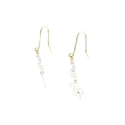 K18YG Bông tai hoa kim cương 0.20CT - Hàng hiệu Chính hãng 873137