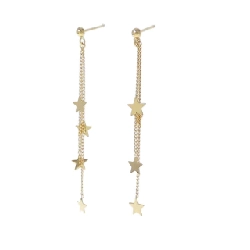 K18YG Bông tai hình sao - Hàng hiệu Chính hãng 867162