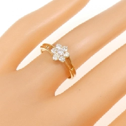 Nhẫn kim cương hoa K18YG 0.32CT 667498