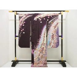 Kimono Furisode nhuộm Bokaashi với thêu Yuzen - Hàng hiệu Authentic 877565