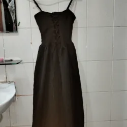 Váy đen dài đan chéo trước ngực ôm body size S mét 6 mặc đẹp freeship