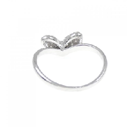 Nhẫn kim cương pavé hình trái tim K10WG 0.30CT 672951