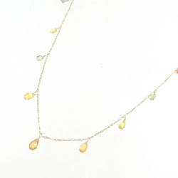 K18YG Sapphire Necklace 6.20CT - Hàng hiệu Authentic 862478