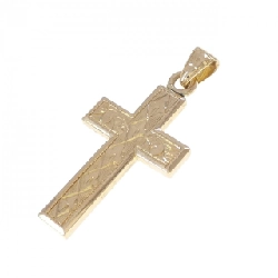 K18YG Mặt dây chuyền hình chữ thập - Hàng hiệu Chính hãng