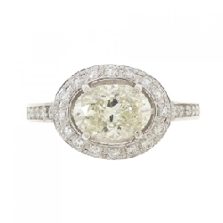 Nhẫn kim cương PT 1.194CT M VS2 cắt oval - Hàng hiệu Authentic 879437