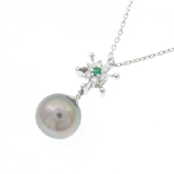 K18WG/750WG Ngọc trai đen dây chuyền 9.4mm - Hàng hiệu Chính hãng 860753