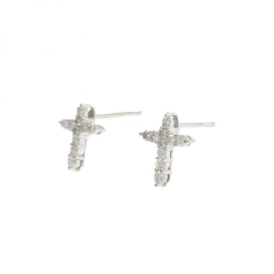 PT900 Bông tai kim cương chéo 0.18CT - Hàng hiệu Authentic 865144