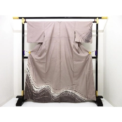 Kimono thăm viếng 牛首紬 kích thước L - Hàng hiệu Authentic