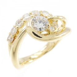 Nhẫn kim cương K18YG 0.72CT