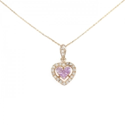 K14PG Dây chuyền hình trái tim Sapphire 0.56CT - Hàng hiệu Chính hãng