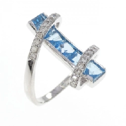 Nhẫn Blue Topaz K18WG
