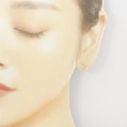 Bông tai Mẹ ngọc trai 750YG/K18YG hình trái tim - Hàng hiệu Authentic 870472