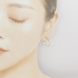 K18YG Bông tai hình trái tim - Hàng hiệu Chính hãng 868977