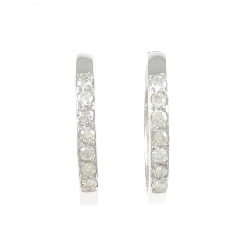 K18WG Bông tai kim cương hình vòng 0.70CT - Hàng hiệu Chính hãng