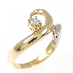 Nhẫn kim cương K18YG/PT900 0.08CT