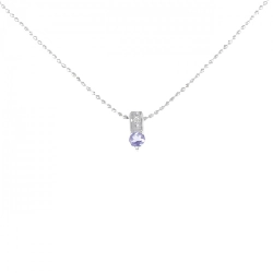K18WG Đá Tanzanite Dây Chuyền - Hàng hiệu Chính hãng