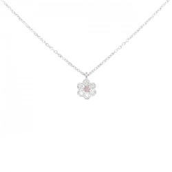 K18WG Dây chuyền kim cương hồng 0.04CT - Hàng hiệu Authentic