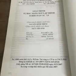 Giáo trình tự học ngôn ngữ lập trình Turbo Pascal 7.0 1002568