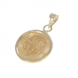 Mặt dây chuyền đồng xu 14KYG (khung) - Hàng hiệu Authentic