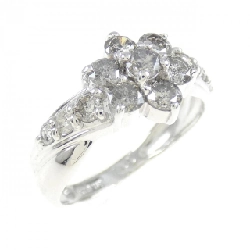 Nhẫn kim cương hoa K18WG 1.09CT