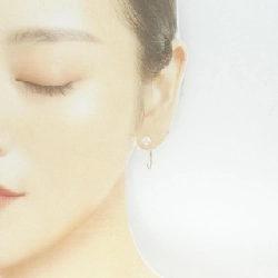 K18YG Bông tai đá mặt trăng một bên - Hàng hiệu Chính hãng 869242