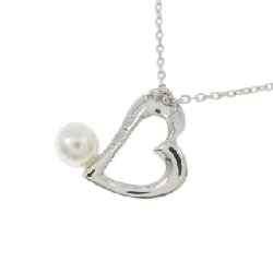 K18WG Dây chuyền ngọc trai Akoya hình trái tim - Hàng hiệu Authentic 857385