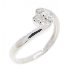 Nhẫn kim cương ba viên hoa K18WG 0.20CT