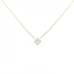 K18YG Solitaire Dây chuyền kim cương 0.10CT - Hàng hiệu Chính hãng