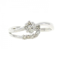 Nhẫn kim cương hoa K18WG 0.15CT 673520