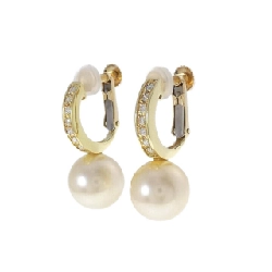 K18YG Bạch Ngọc Trai Bông Tai 9.3mm - Hàng hiệu Chính Hãng 872912