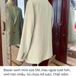 Blazer nữ xanh mint size SM còn mới túi chưa mổ 199639