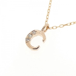 K18PG Chữ cái C Dây chuyền Kim cương 0.01CT - Hàng hiệu Chính hãng 866637