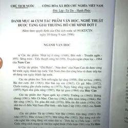 Giải thưởng Hồ Chí Minh – Nhà văn - Tác phẩm 698675