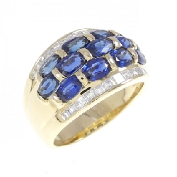 Nhẫn Sapphire 750YG 3.91CT - Hàng hiệu Chính hãng