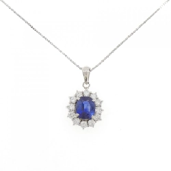 Dây chuyền Sapphire PT900/PT850 2.24CT - Hàng hiệu Chính hãng