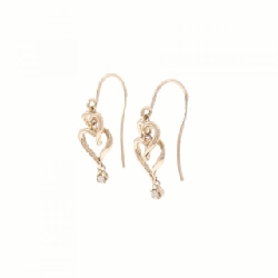 K10PG Bông tai hình trái tim kim cương - Hàng hiệu Chính hãng 868879