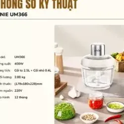 ✨ UNIE UM366 – Máy xay thịt đa năng, xay – trộn – đánh ruốc tiện lợi! 715753