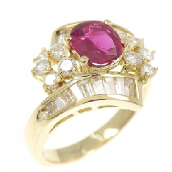 Nhẫn Ruby K18YG 0.749CT - Hàng hiệu Chính hãng