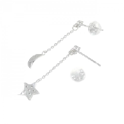 K18WG Mặt Trăng × Ngôi Sao Bông Tai Kim Cương - Hàng hiệu Chính Hãng 876721