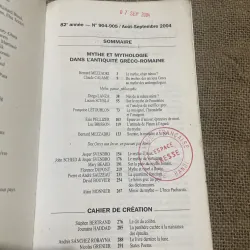 europe revue littéraire mensuelle MYTHE ET MYTHOLOGIE DANS L'ANTIQUITE GRECO-ROMAINE 747297