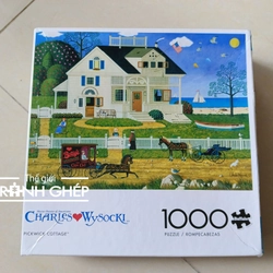 Tranh ghép hình 1000 mảnh hãng Buffalo (Mỹ) Pickwick Cottage