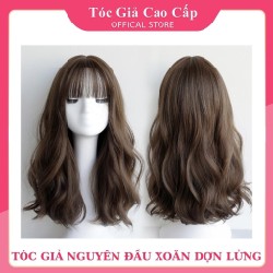 Tóc giả nguyên đầu dùng 1 lần không rối 8916