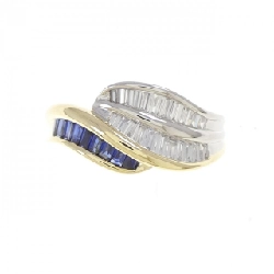 Nhẫn Sapphire K18YG/PT900 0.50CT 666535