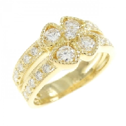 Nhẫn kim cương hoa K18YG 0.60CT - Hàng hiệu Authentic