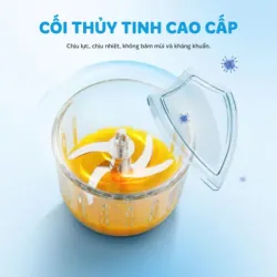 Máy xay thịt mini đa năng Kalite MiuMiu, dung tích 350ml, lưỡi dao 6 bằng inox304 934029