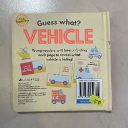 NGOẠI VĂN tiếng anh trẻ em: GUESS WHAT ? VEHICLE - Fold out book ! Little beginners  1027576