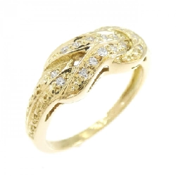 Nhẫn kim cương K18YG 0.10CT - Hàng hiệu Authentic