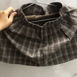 Set áo yếm ORLA dáng xòe kèm chân váy caro chữ A  731294