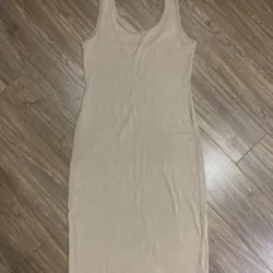 Váy thun ôm màu be size S